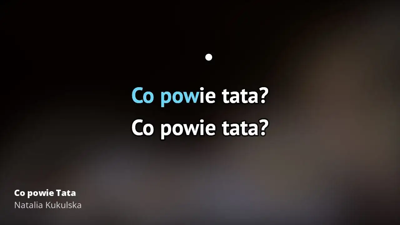 Zdjęcie Podkład muzyczny Co powie tata - Natalia Kukulska karaoke MP3
